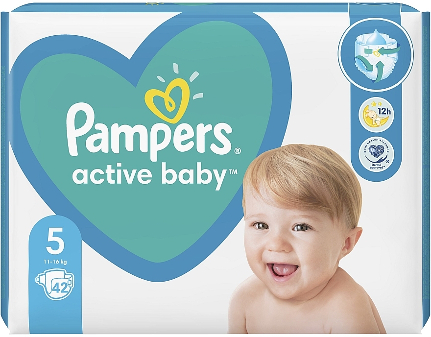 Підгузки Pampers Active Baby Junior 5 (11-16 кг), 42 шт. - Pampers — фото N2