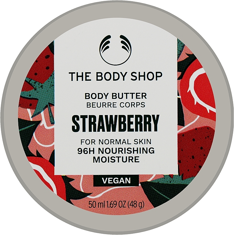 Масло для тіла "Полуниця" - The Body Shop Strawberry 96H Nourishing Moisture Body Butter — фото N2