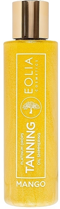 Олія з платиновим блиском для засмаги "Манго" - Eolia Tanning Oil Shimmering Platinum Drops Mango — фото N1