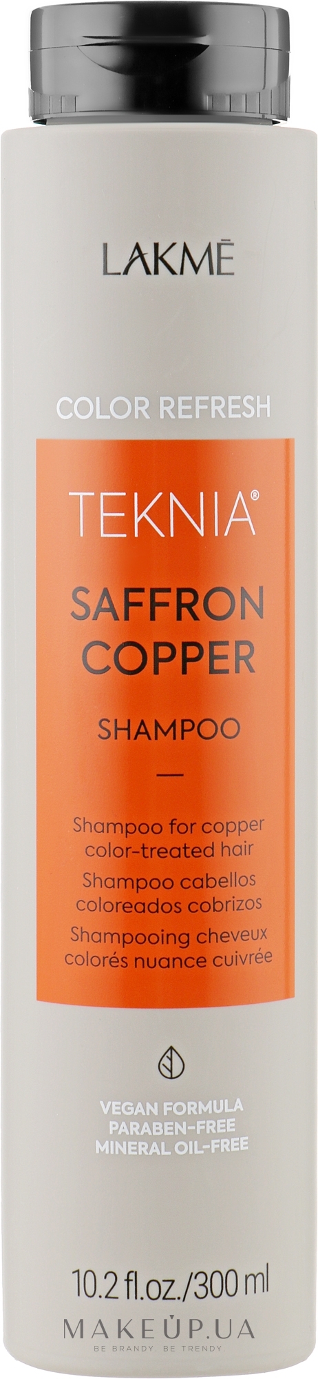 Шампунь для оновлення кольору мідних відтінків волосся - Lakme Teknia Color Refresh Saffron Copper Shampoo — фото 300ml