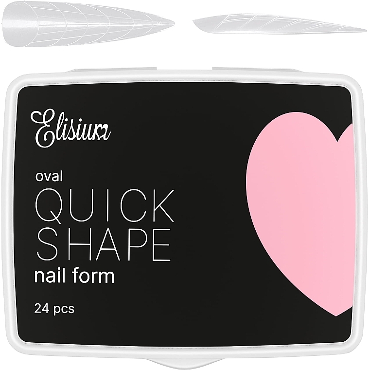 Багаторазові верхні форми, тіпси "Овал" - Elisium Quick Shape Nail Form Mini Oval — фото N2