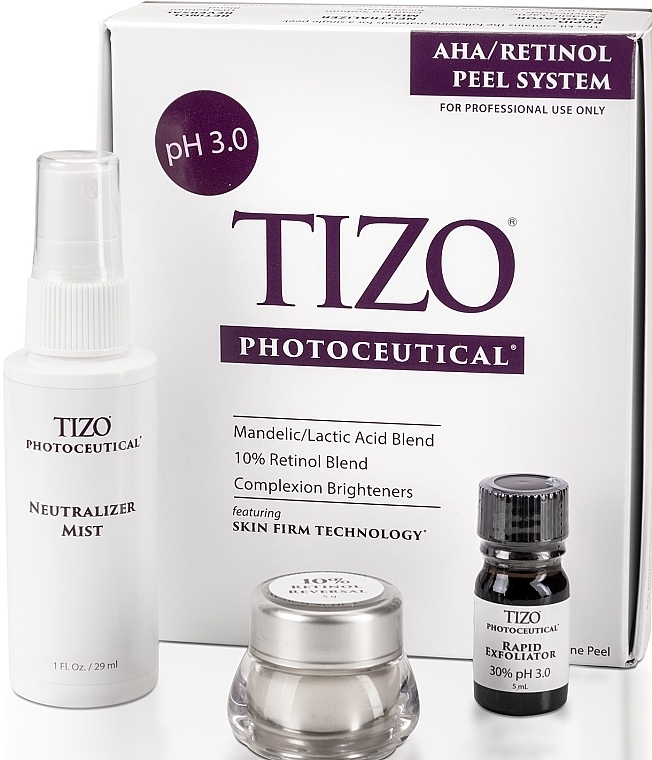 Набор - TiZO Photoceutical AHA/Retinol Peel System (exfol/5ml + exfol/30ml + cr/5g) — фото N1