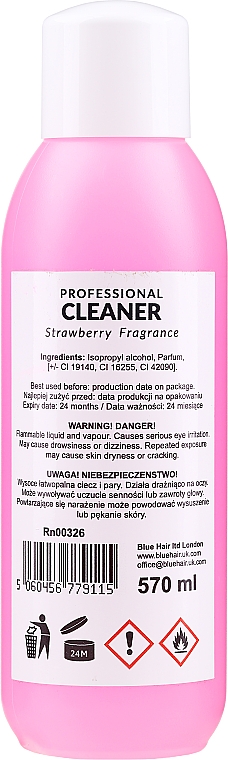 Знежирювальний засіб для нігтів "Полуниця" - Ronney Professional Nail Cleaner Strawberry — фото N3