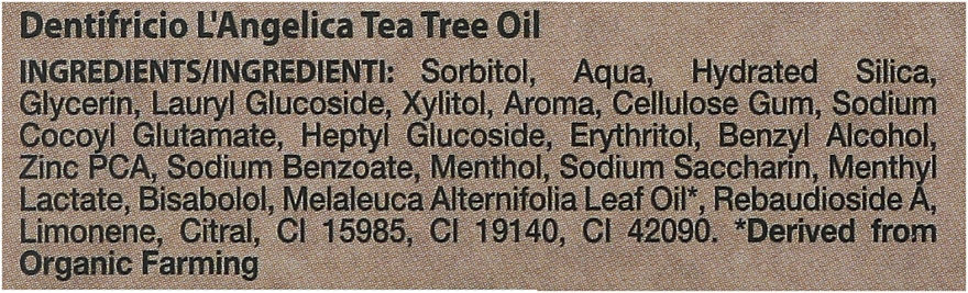 Зубна паста "Олія чайного дерева" - L'Angelica — фото N3