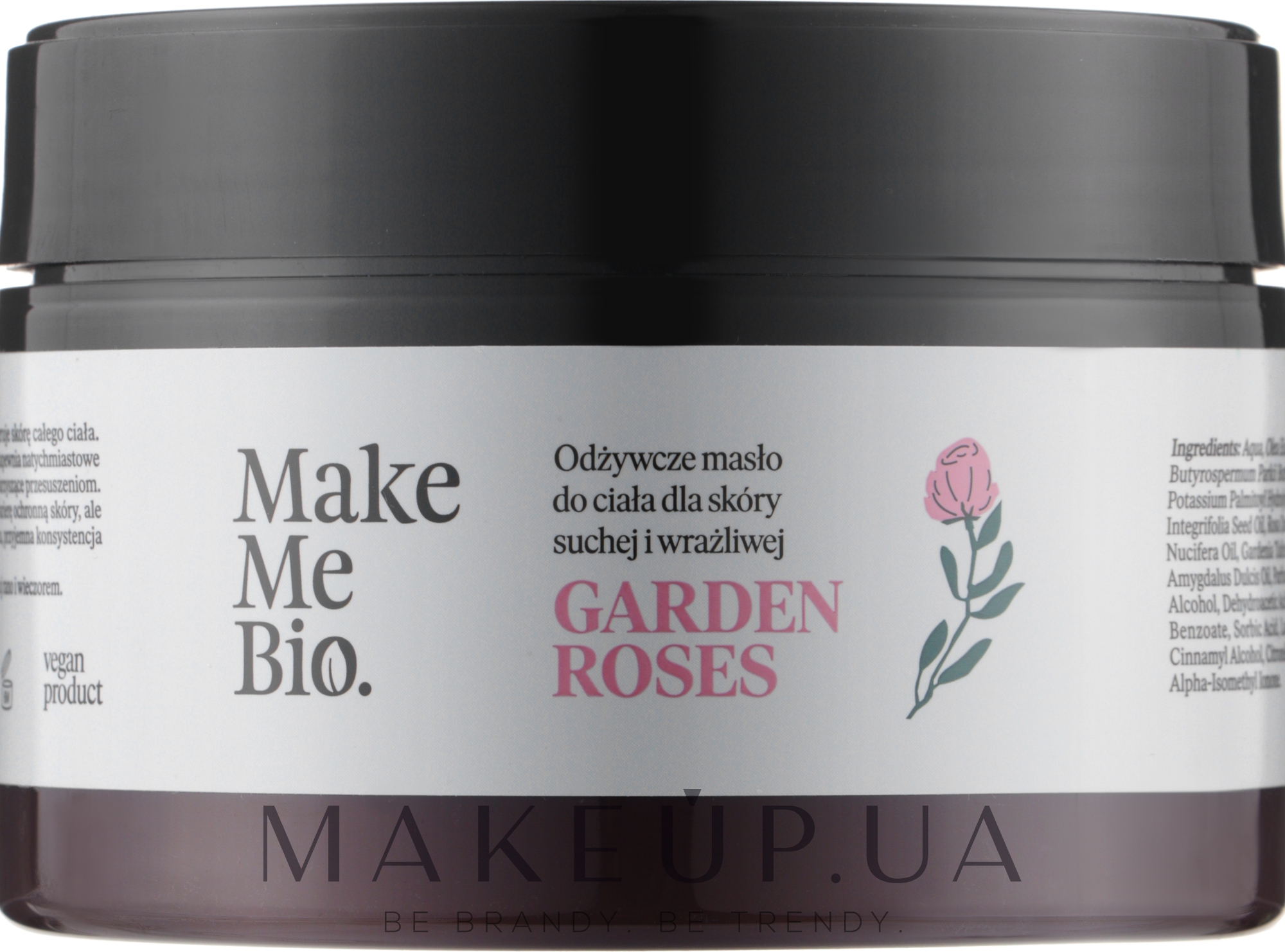 Олія для волосся "Троянда" - Make Me Bio Garden Roses Nourishing Body Butter — фото 230ml