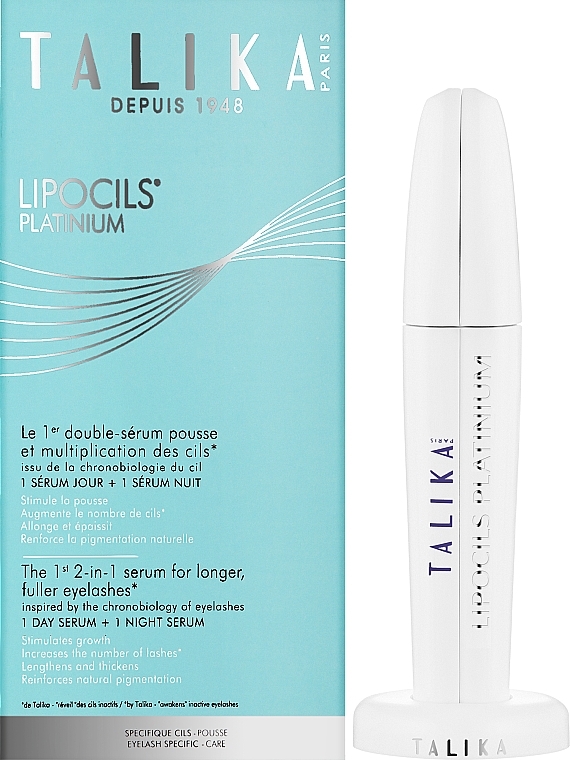 Подвійна сироватка для вій - Talika Lipocils Platinium Double Eyelash Serum — фото N1