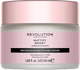 Матувальний крем для обличчя - Revolution Skincare Mattify Boost Niacinamide Mattifying Cream — фото N1