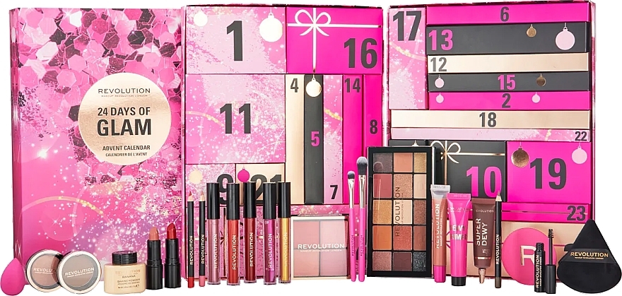 Набор "Адвент-календарь", 24 продукта - Makeup Revolution 24 Days of Glam Advent Calendar