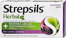 Леденцы для горла с бузиной и эхинацеей - Strepsils Herbal — фото N1