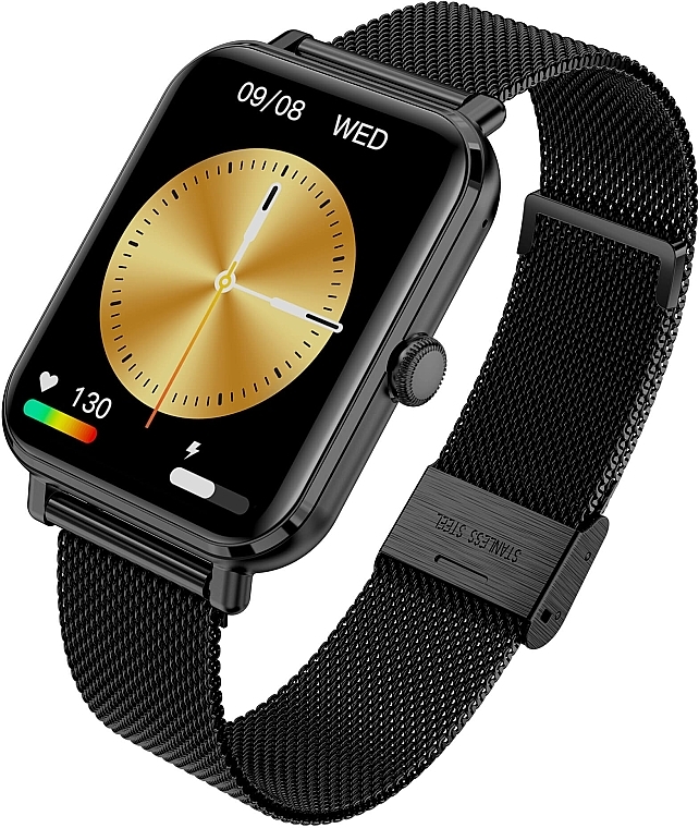 Смарт-часы, черные, металл - Garett Smartwatch GRC Classic — фото N2