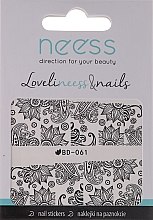 Парфумерія, косметика Наклейки для дизайну нігтів, 3685, BD-061 - Neess LoveliNeess & Nails