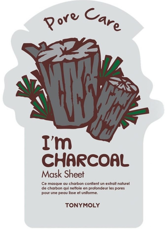 Тканевая маска для лица - Tony Moly I'm Charcoal Pore Care Sheet Mask — фото N1