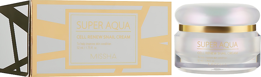 Крем для лица с экстрактом слизи улитки - Missha Super Aqua Cell Renew Snail Cream — фото N5