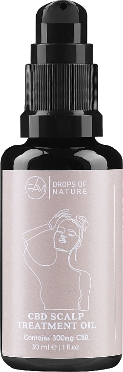 Масло для ухода за кожей головы - Fam Drops of Nature CBD Sclap Treatment Oil — фото N2