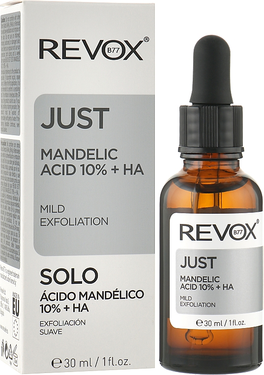 Пілінг для обличчя з мигдальною кислотою 10% та гіалуроновою кислотою - Revox B77 Just Mandelic Acid 10% + НА Mild Exfoliation — фото N2