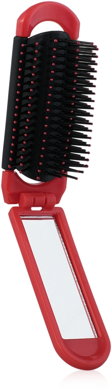 Расческа для волос с зеркальцем, CR-4003, красная - Christian — фото N1