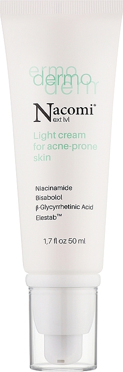 Легкий крем для проблемної шкіри - Nacomi Next Level Dermo Light Cream For Acne-prone Skin