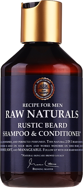 Шампунь и кондиционер для бороды - Recipe For Men RAW Naturals Rustic Beard Shampoo & Conditioner — фото N1