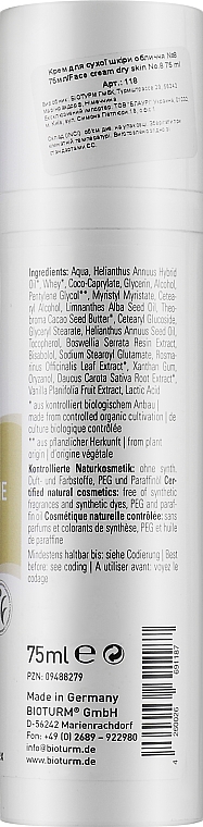 Насыщенный крем для сухой кожи лица - Bioturm Face Cream Nr.8 — фото N2