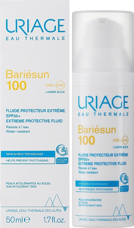 Солнцезащитный крем с экстремальной защитой - Uriage Bariesun 100 Extreme Protective Fluid SPF 50+ — фото N3