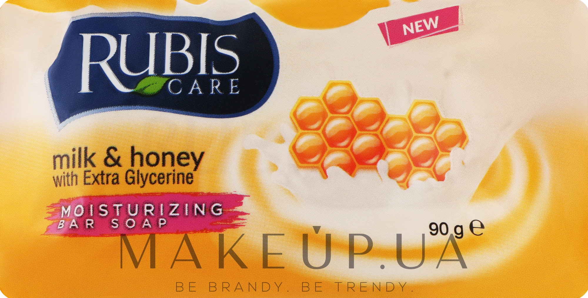 Мило "Молоко й мед" - Rubis Care Milk & Honey Moisturizing Bar Soap — фото 90g