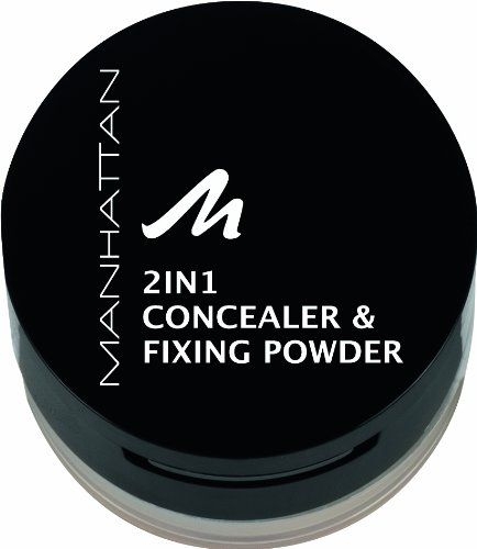 Пудра и корректор для лица - Manhattan 2in1 Concealer & Fixing Powder + Concealer Pinsel