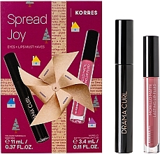 Духи, Парфюмерия, косметика Набор - Korres Spread Joy Eyes + Lips Must Haves Set (lip/fluid/3.4ml + mascara/11ml)