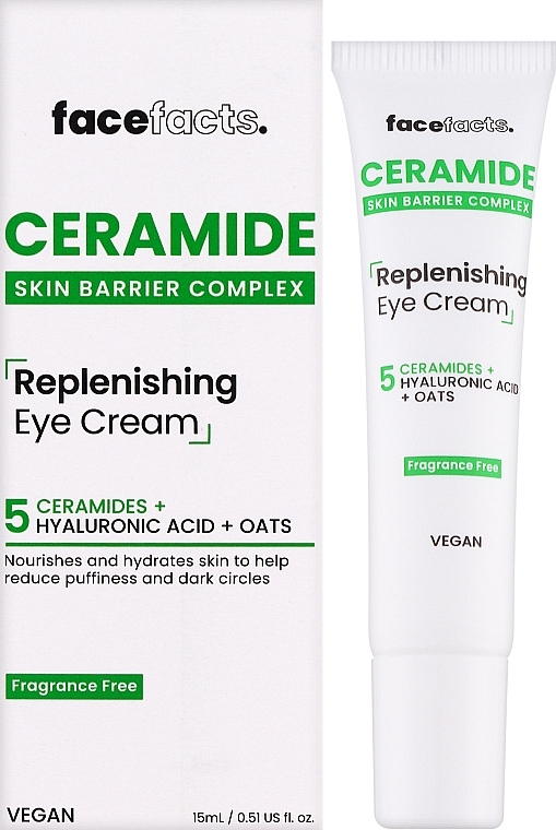 Восстанавливающий крем для кожи вокруг глаз с керамидами - Face Facts Ceramide Replenishing Eye Cream  — фото N2