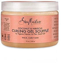 Гель-суфле для укладання в'юнкого волосся "Кокос і гібіскус" - Shea Moisture Coconut & Hibiscus Curling Gel Souffle — фото N1