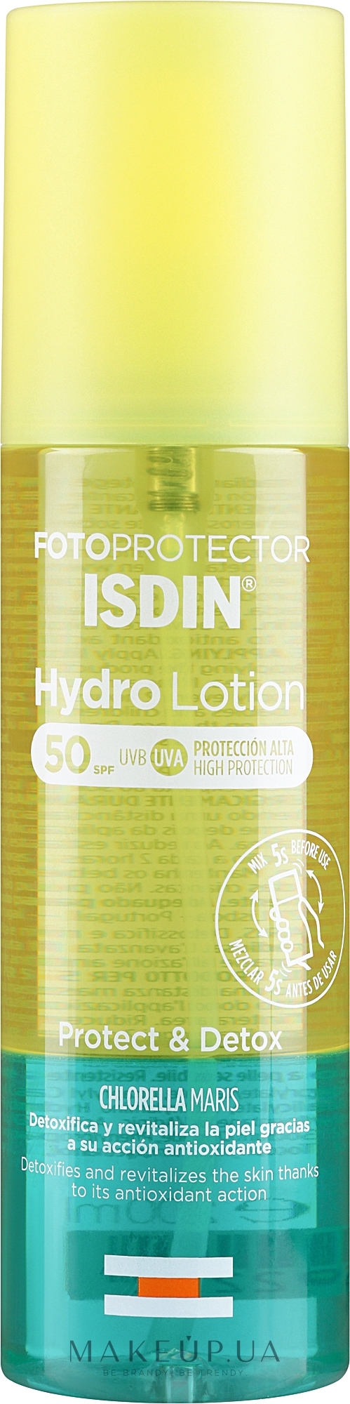 Солнцезащитный спрей SPF50 - Isdin Fotopotector Hydrolotion Protect & Detox — фото 200ml