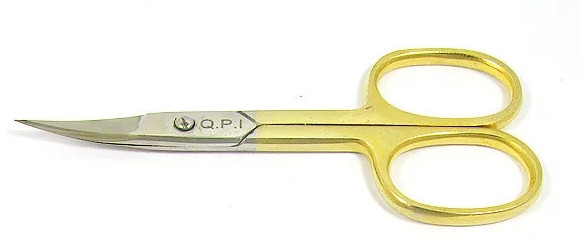 Ножницы ногтевые HH-402, 9.5 см, золото - QPI — фото N1