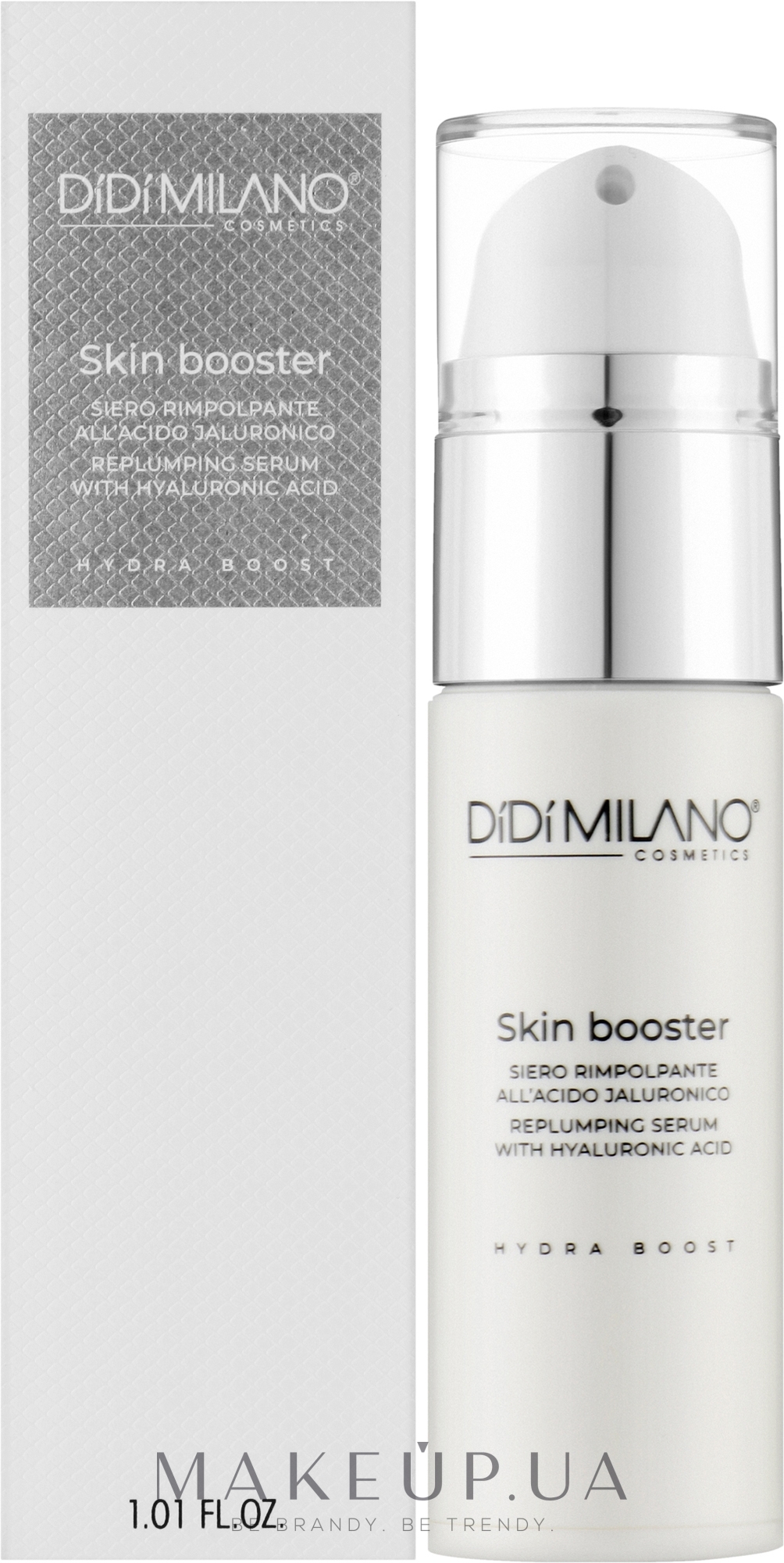 Восстанавливающая сыворотка с гиалуроновой кислотой - Didi Milano Skin Booster Replumping Serum With Hyaluronic Acid — фото 30ml