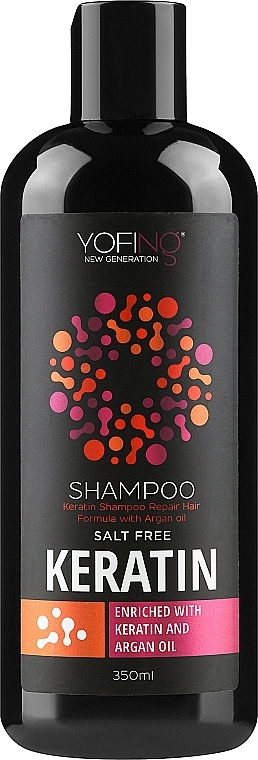 Кератиновий шампунь для волосся з аргановою олією - Yofing Keratin Shampoo Repair Hair Formula With Argan Oil — фото N1