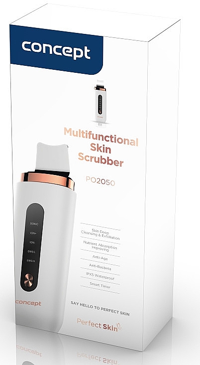 Многофункциональный ультразвуковой шпатель - Concept Perfect Skin PO2050 Multifunctional Skin Scrubber — фото N2