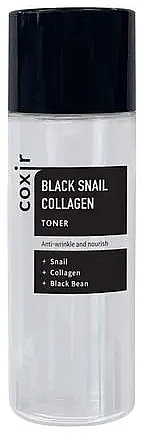 Антивозрастной тонер-эссенция для лица - Coxir Black Snail Collagen Toner (мини) — фото N1