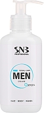 Зволожувальний заспокійливий крем для обличчя й тіла - SNB Professional Total Care Men Cream Oxygen — фото N3