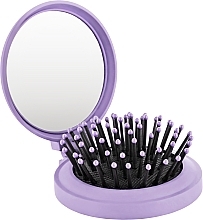 Парфумерія, косметика Щітка складна з дзеркалом, С0231-2, фіолетова - Rapira