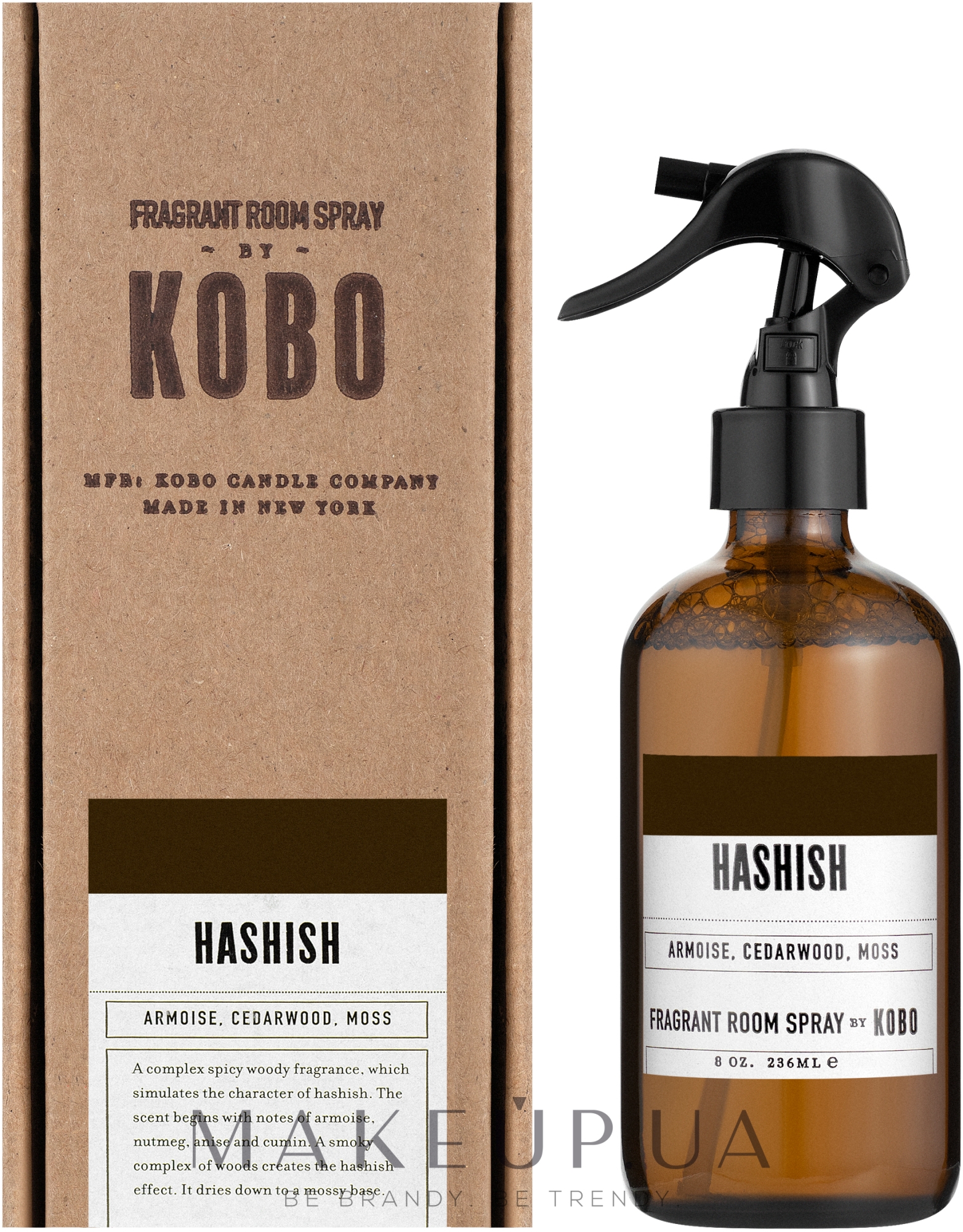 Kobo Woodblock Hashish - Ароматический спрей для комнаты — фото 236ml