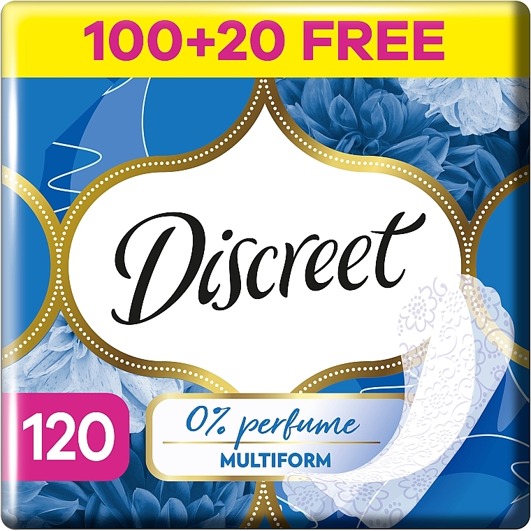 Щоденні гігієнічні прокладки, 120 шт. - Discreet Multiform 0% Perfume — фото N1