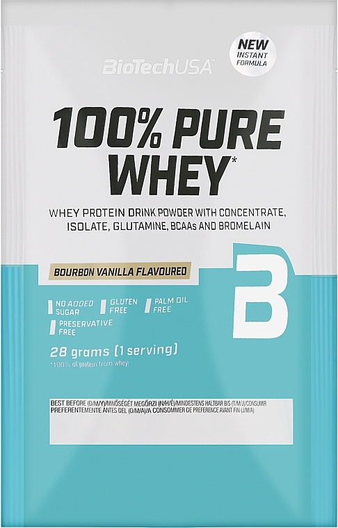 Протеїн "Бурбонська ваніль" - BioTech 100% Pure Whey Bourbon Vanilla — фото N3