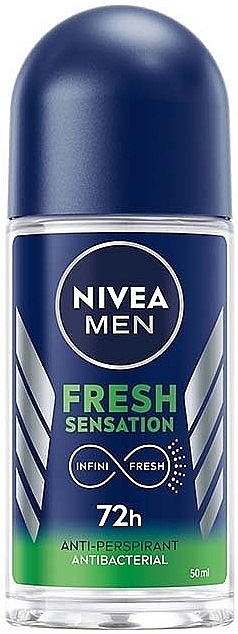 Роликовий дезодорант-антиперспірант для чоловіків - NIVEA MEN Fresh Sensation Antiperspirant Antibacterial — фото N1