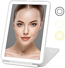 Дзеркало для макіяжу з LED підсвіткою, біле - Aimed Makeup Mirror Stand — фото N2
