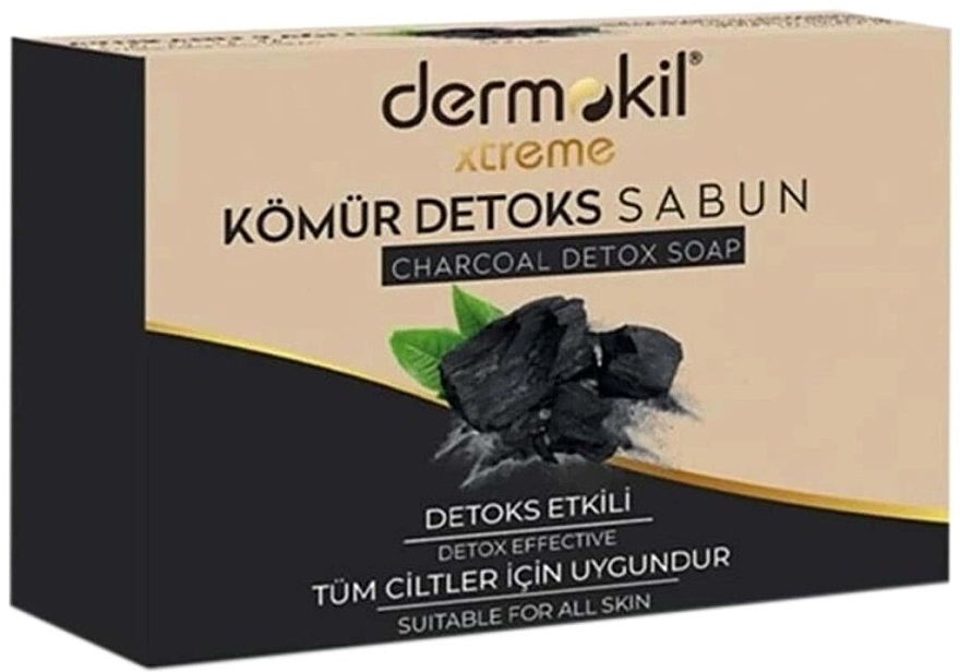 Мило з активованим вугіллям - Dermokil Xtreme Charcoal Detox Soap — фото N1
