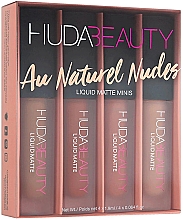 Духи, Парфюмерия, косметика Набор - Huda Beauty Au Naturel Nudes Liquid Matte Minis (4 x lipstick/1.9ml)