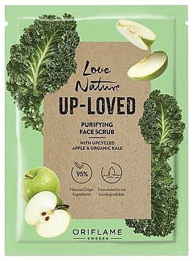 Очищающий скраб для лица с яблоком и органическим кейлом - Oriflame Love Nature Up-Loved Purifying Face Scrub — фото N1