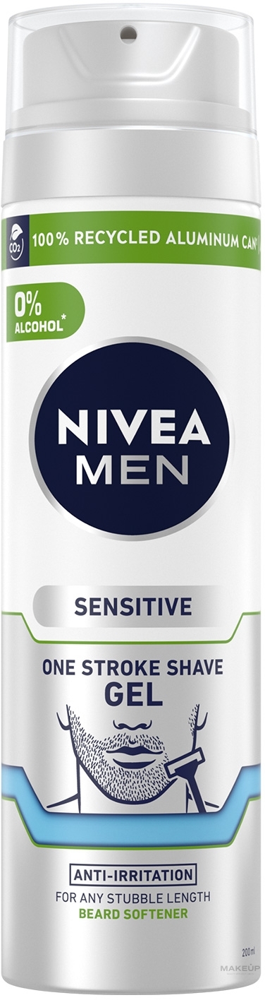 Гель для бритья "Одним движением" для чувствительной кожи - NIVEA MEN Sensitive One Stroke Shave Gel — фото 200ml