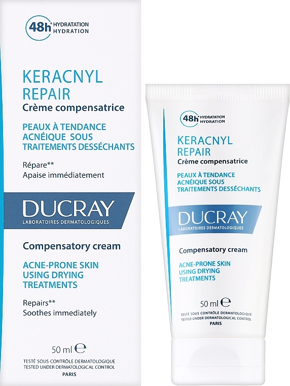 Восстанавливающий крем для кожи склонной к акне после косметических процедур - Ducray Keracnyl Repair Compensatory Cream — фото N2