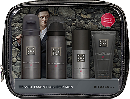 Парфумерія, косметика Набір - Rituals The Ritual of Samurai Essentials Travel Set (foam/gel/50ml + sh/foam/50ml + cr/30ml + deo/50ml + bag)