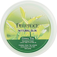 Антивозрастной восстанавливающий крем для лица с гиалуроновой кислотой, экстрактом зеленого чая и витамином Е - Deoproce Natural Skin Green Tea — фото N2