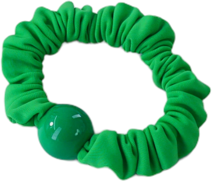 Резинка для волосся з намистиною, зелена - Lolita Accessories — фото N1